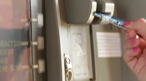 ATM Card Transaction Stock Footage 22772304