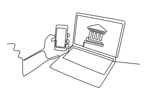 ATM card transactions Stock Illustration