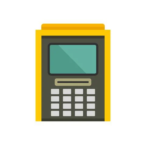 Atm cash debit icon flat isolated vector Stock Illustration
