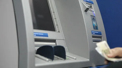 ATM cash in Stock Footage 33750533