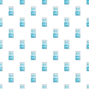 Atm cash machine pattern creating banking concept background Stock Illustration
