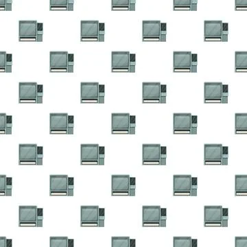 Atm cash machine seamless pattern for banking and finance 스톡 일러스트