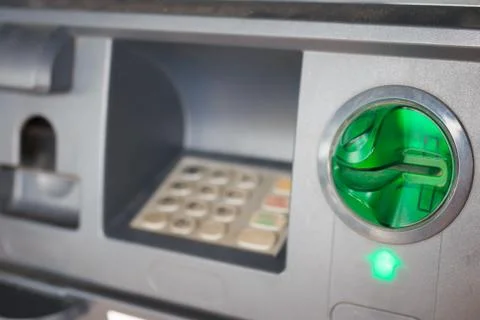 ATM close-up  Stock Photos