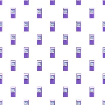 Atm error 404 repeating pattern background Illustrazione stock