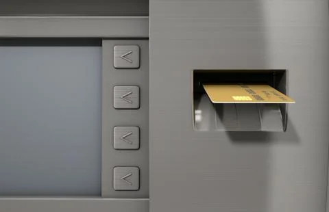 Atm Facade And Card Insert Illustrazione stock