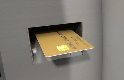 Atm Facade And Card Insert Illustrazione stock