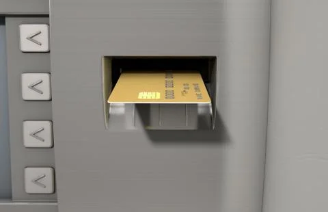 Atm Facade And Card Insert Stock Illustration