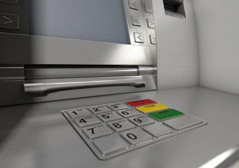 Atm Facade Closeup Stock Illustration