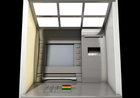Atm Facade Closeup Stock Illustration