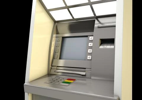 Atm Facade Closeup Stock Illustration
