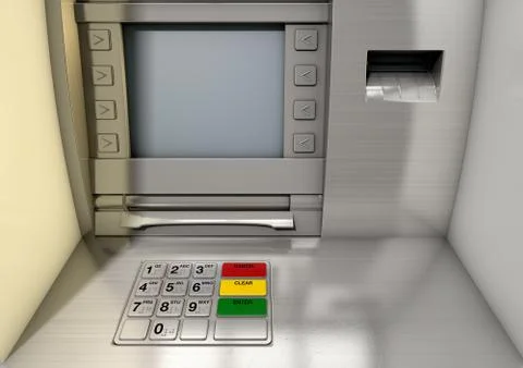 Atm Facade Closeup Stock Illustration