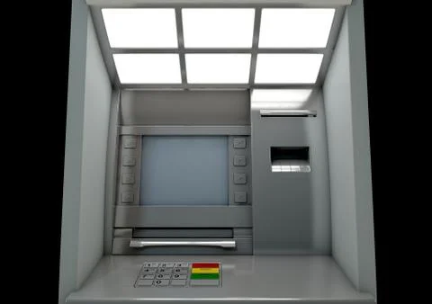 Atm Facade Closeup Illustrazione stock