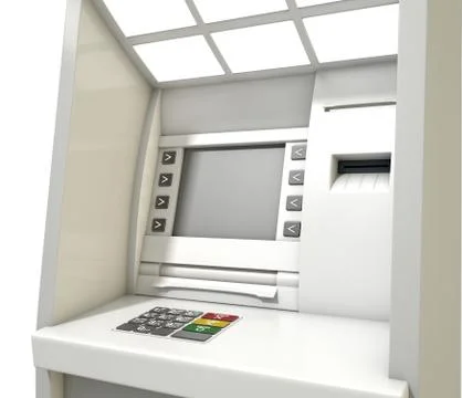 Atm Facade Closeup Stock Illustration