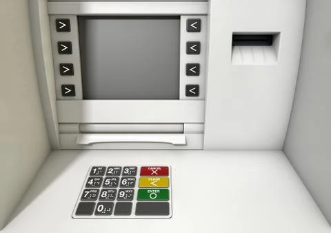 Atm Facade Closeup Stock Illustration