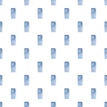 Atm financial machines creating seamless banking pattern 스톡 일러스트