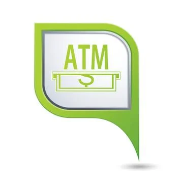 Atm GREEN pointer Stock Illustration