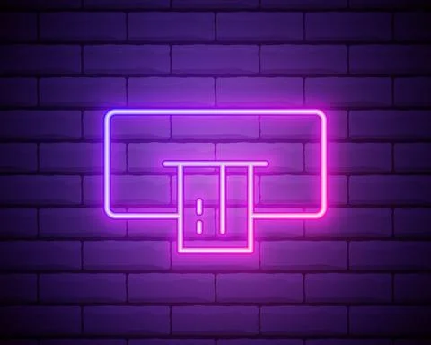 ATM icon. Elements of hotel in neon style icons. Simple icon for websites, we Stock Illustration