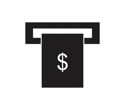 ATM icon illustrated in vector on white background Stock Illustration