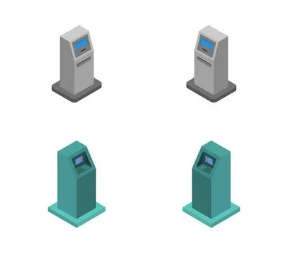 ATM icon illustrated in vector on white background Stock Illustration
