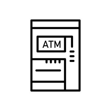 ATM icon logo design template isolated illustration Stock Illustration