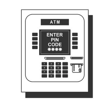 ATM icon - payment terminal . Illustrazione stock