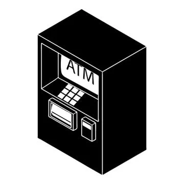 Atm icon, simple style Stock Illustration