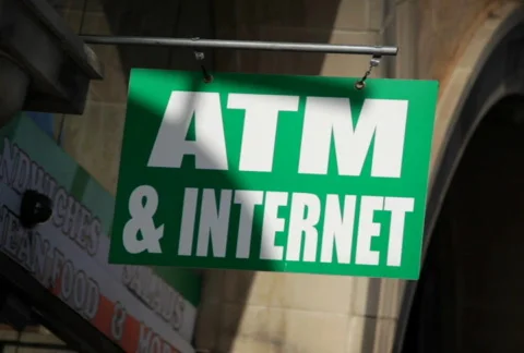 ATM Internet Sign 01 SD Stock-Footage 777922