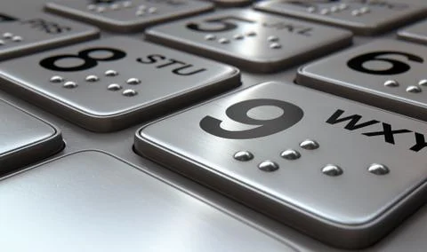 ATM Keypad Closeup Illustrazione stock