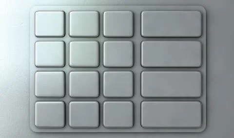 ATM Keypad Closeup Stock Illustration