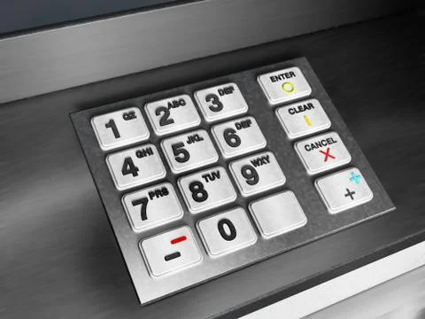 ATM keypad Stock Illustration