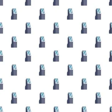 Atm kiosk terminal seamless pattern for finance Illustrazione stock