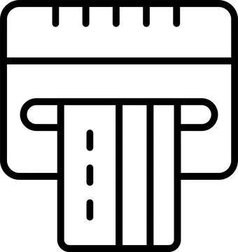 Atm Line Icon Design Stock Illustration
