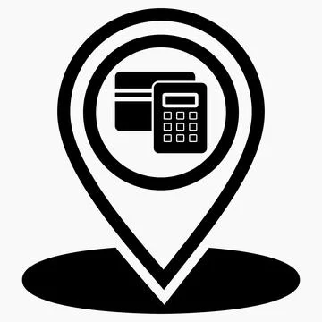 ATM location icon. Stock Illustration