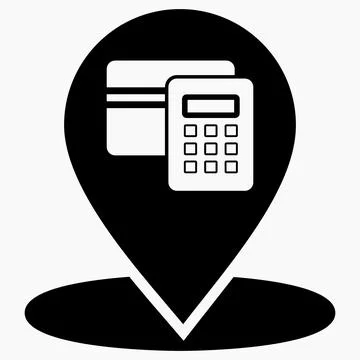 ATM location icon. Stock Illustration