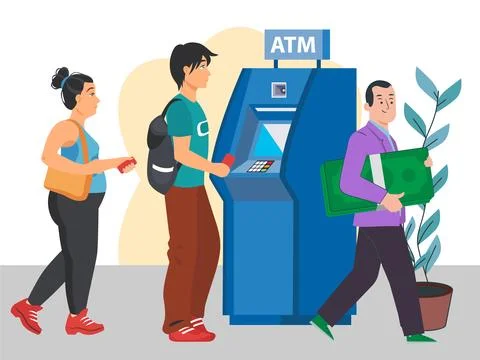 Atm Machine Concept Illustration Stock Illustration