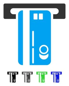 ATM Machine Flat Icon Stock Illustration
