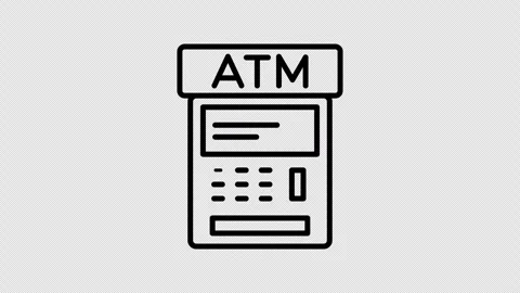 ATM Machine Icon Animation Seamless Loop 4K Transparent Background 스톡 동영상 325825552