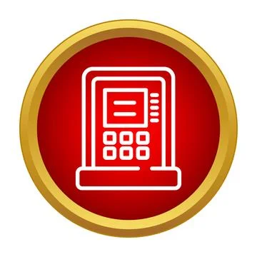 Atm machine icon showing banking transaction concept Stock Illustration