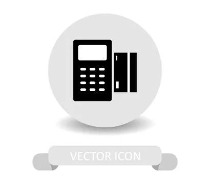 ATM machine icon on white background Stock Illustration