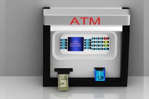 Atm machine Stock Illustration