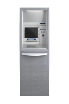 Atm machine isolated on white イラスト素材