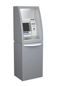 Atm machine isolated on white イラスト素材