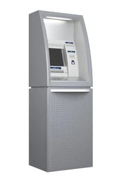 Atm machine isolated on white イラスト素材