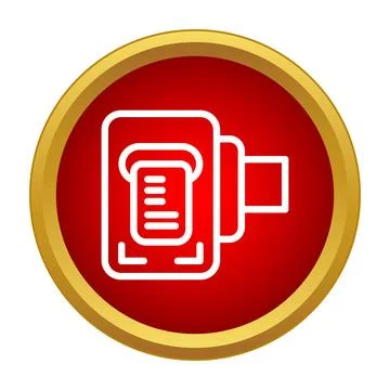 Atm machine issuing a receipt financial transaction icon Иллюстрация