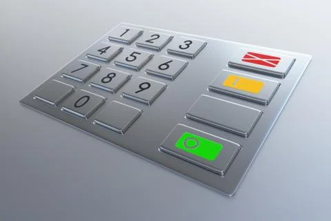 Atm machine keypad Stock Illustration