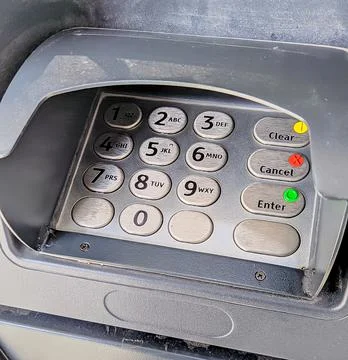 ATM machine, or key ATM keyboard 스톡 일러스트