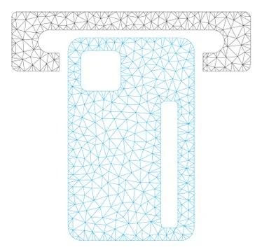 ATM Machine Polygonal Frame Vector Mesh Illustration Stock Illustration