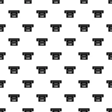 Atm machine receipt pattern, simple style Stockillustratie
