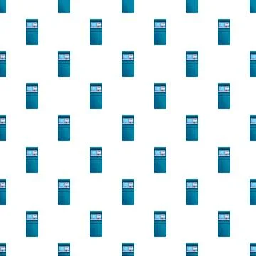 Atm machine seamless pattern for banking services Illustrazione stock