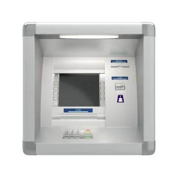 Atm machine on wall Illustrazione stock